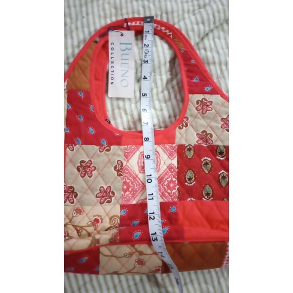 Bueno Boho Style Patchwork Handbag Orange White New With Tags Hippie Ret… - Picture 9 of 9